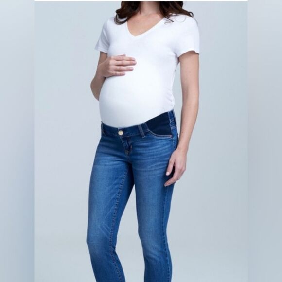 YMI Skinny blue JEANS with Side Elastic Maternity Size S - Picture 1 of 9